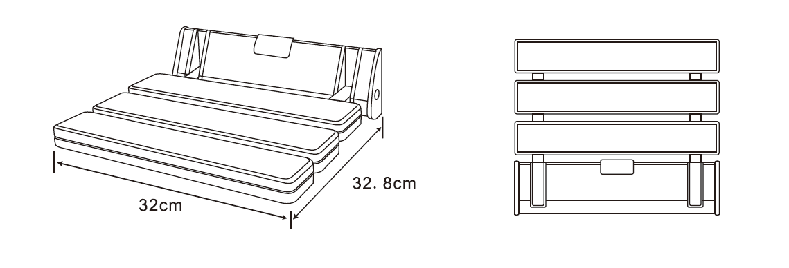 Bathroom folding wall chair