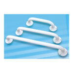 Single straight armrest iron white